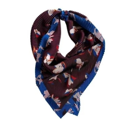 Nordstrom Bufanda Cuadrada Halógena Mujer Estampado Floral Micro Plisada Clásica Boho Foto 1 de 4