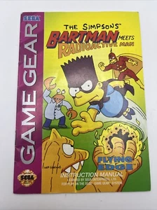 Sega Game Gear Manual Bartman Meets Radioactive Man - Imagen 1 de 10