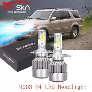 9003 H4 8000K 100W LED Headlight for Toyota Sequoia 2001-2007 High Low Beam 2PC - Picture 1 of 10