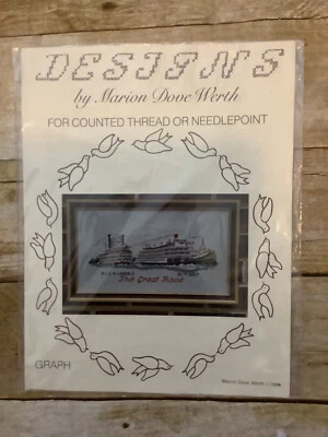 Marion Dove Werth Counted Cross Stitch Pattern The Great Race Louisville History - Image 1 of 2