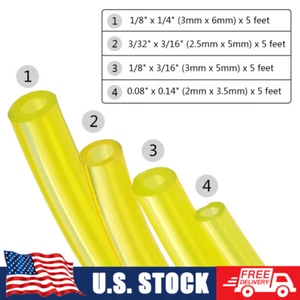 4PCS 5 Feet Petrol Fuel Line Hose Gas Pipe For Chainsaw Trimmer Blowers Washer - Picture 1 of 7