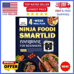 1600 Ninja Foodi SmartLid Cookbook: Air Fry, Pressure Cook, Slow Cook Recipes - Picture 1 of 3