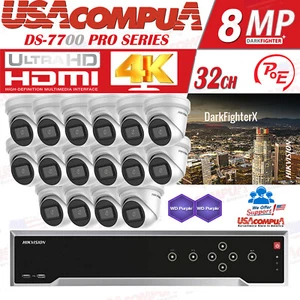 HIKVISION 4K SECURITY SYSTEM 32CH 8 MEGAPIXEL H.265+ HDD PURPLE OPTIONAL - Picture 1 of 11