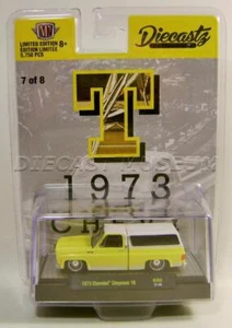 1973 '73 CHEVY CHEYENNE 10 PICKUP TRUCK YELLOW #7 DIECASTZ M2 MACHINES 2022 - Picture 1 of 3