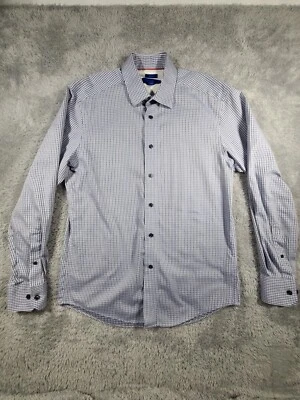 Egara Men's Medium Non-Iron Plaid Dress Shirt 100% Cotton - Image 1 of 4