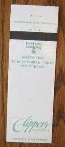 SEATTLE, WASHINGTON: CLIPPERS RESTAURANT MATCHBOOK MATCHCOVER -E - Picture 1 of 1