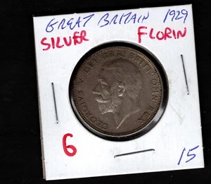 1929- Great Britain- Silver- Florin - Picture 1 of 2