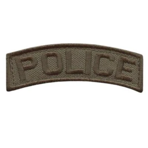 Police shoulder tab ranger green embroidered sheriff SWAT LEA morale hook patch - Picture 1 of 2