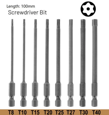 Magnetic Head Torx T8-T40 Screwdriver Bit Set Security Tamper Proof Star - Image 1 of 4