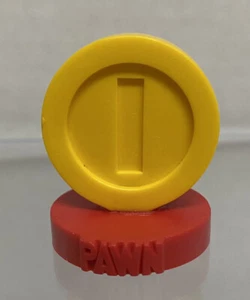 Super Mario Moneda de Ajedrez Pieza de Repuesto Peón Pastel Topper Nintendo #1 - Imagen 1 de 5