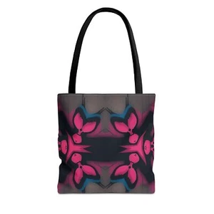 New Vibrant Floral Tote Bag, Colorful Shopping Bag, Art Print Tote - Picture 1 of 21