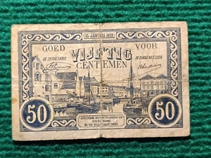 BILLET BELGIQUE D'URGENCE - 50 Centimes - LIERRE 1918 - Imagen 1 de 2