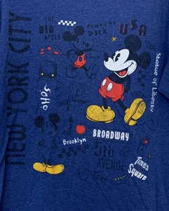Camiseta Disney Mickey Mouse Ciudad de Nueva York para Hombre Azul Breather Talla M - Imagen 1 de 4