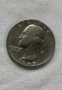 1965 Washington Quarter No Mint Mark - Picture 1 of 2