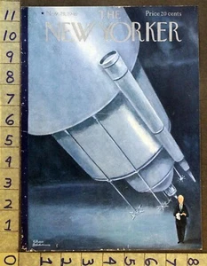 1949 TELESCOPE OPTICAL ASTRONOMY SCIENCE SPACE ADDAMS ART N YORKER COVER FC1779 - Picture 1 of 1