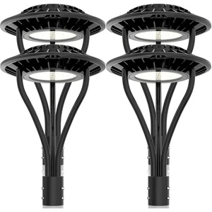 4x 150W LED Post Top Light Outdoor Circular Area Pole Fixture with Dusk to Dawn - Picture 1 of 14