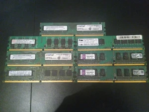 Bulk DDR2 Desktop RAM Lot ~7.5GB Hynix Samsung Crucial Kingston Tested PC2-6400U - Picture 1 of 8