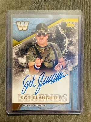 Sgt. Slaughter Auto Autograph 2017 Topps WWE Legends - Image 1 of 2