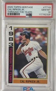 Cal Ripken Jr. 2025 Topps Heritage Through The Years PSA-10 #TTY-6. Orioles - Imagen 1 de 4