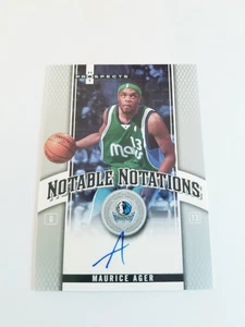 MAURICE AGER 2006-07 HOT PROSPECTS NOTABLE NOTATIONS AUTO RC #4/50 MAVERICKS  - Picture 1 of 5