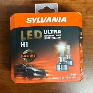 SYLVANIA H1 Ultra LED 2 Bulbs H1LEDHP.BX2 - Powersports/Fog Use Only - NEW - Imagen 1 de 2