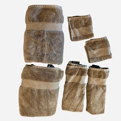 Lauren Ralph Lauren 6 Piece Set 2 Bath Two Hand Towel 2 Washclothes Taupe Beige - Image 1 of 4