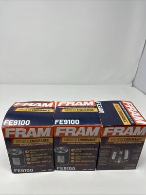FRAM FE9100 3 pk Synthetic Endurance Premium Oil Filter 25K Mile - Image 1 of 3