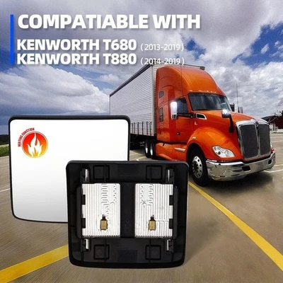 Espejo inferior de vidrio apto para Kenworth T680 T880 descongelación climatizado, espejo gran angular Foto 1 de 4