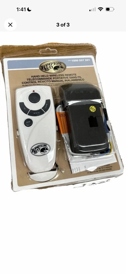 New Hampton Bay Ceiling Fan Remote Control - Image 1 of 1