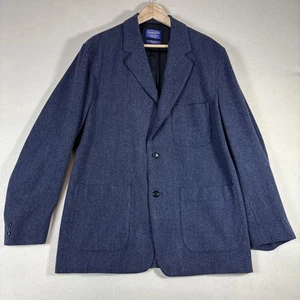 Men's PENDLETON 100% Wool Blazer Suit Jacket Size 44r Navy - Picture 1 of 8