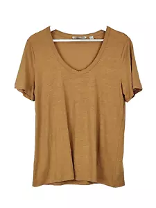 Country Road Linen Tshirt Womens Causal Size S Brown - Picture 1 of 6