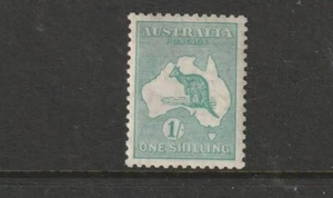 STAMPS AUST   KANGAROO  1/-  GREEN  S  MULTI   MLH - Picture 1 of 1