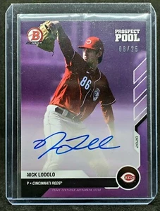 Nick Lodolo 2020 Bowman Next Purple Auto 8/25 | Prospect Pool Reds Topps Now - Bild 1 von 2