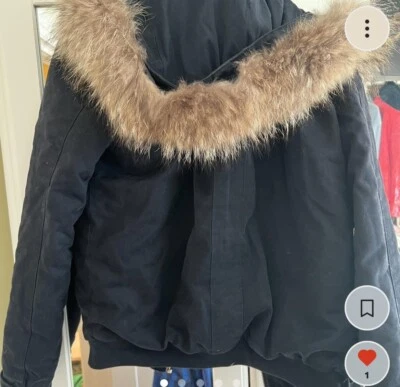Lot 78 Fox Fur Hooded Parka Size Small  - Image 1 of 4