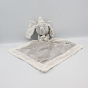 Doudou plat éléphant gris blanc Dumbo mouchoir couverture DISNEY - 21045