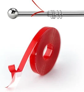 26ft Curtain Glide Tape Clear, Smooth and Silent Drapery Ring 26in, Clear - Picture 1 of 2