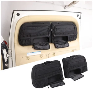 Black Boot Tailgate Window Kit Tool Bag For Toyota Land Cruiser Prado 2010-17 - Picture 1 of 17