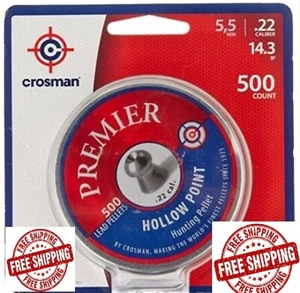 Crosman Rifle Hunting Pellets Gun Hollow Point ..22 Caliber 14.3 Grain 500 Count - Picture 1 of 4