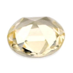 Zertifiziert 0,54ct natürlicher unbeheizter beige Saphir vs Klarheit Rosenschnitt 5 mm rund - Bild 1 von 2