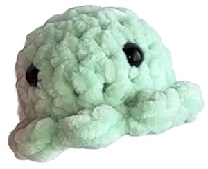 Peluche GioiaCrochet coton pieuvre vert comme neuf peluche farcie faite à la main jouet animal - Photo 1/6