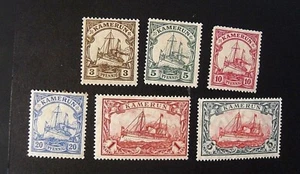 GERMANIA,GERMANY, KOLONIEN 1905-19  KAMERUN  " Kaiseryacht"  6V. Cpl  SET MH* - Imagen 1 de 1