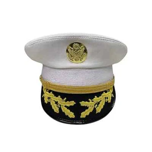 US Army Field Grade Officer White Service Cap – Dress Uniform Hat Replica - Picture 1 of 6
