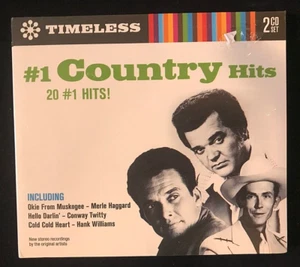 Timeless #1 COUNTRY HITS 20 #1 Hits Johnny Cash Hank Williams (2 CD Set) NEW - Picture 1 of 2
