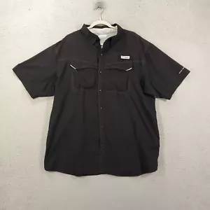 Columbia PFG Shirt Mens XL Black Fishing Vented Mesh Lined Performance Fishing - Picture 1 of 8
