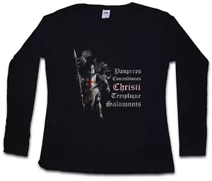 CAMISETA DE MUJER TEMPLAR I MANGA LARGA Cruz Caballero Ordo Orden Cruzada Cruzada - Imagen 1 de 1