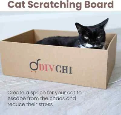 Cat Scratching Board With Box 5 Pcs Cat Scratch Pad With Catnip For Kitty - Image 1 of 4