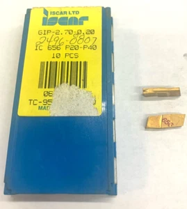 (9 PCS) ISCAR GIP- 2.70-0.20 GRADE: IC656 CARBIDE INSERTS - Imagen 1 de 2