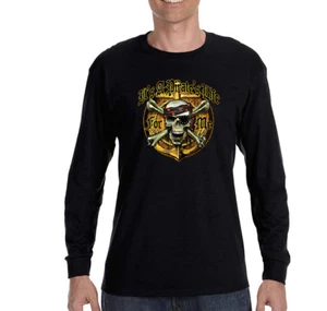 Camiseta para hombre It's a Pirates Life For Me Skull Crossbones Jolly Roger manga larga - Imagen 1 de 4