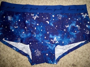 VICTORIAS SECRET BOYSHORT COSMIC BLUE LARGE NEW - Picture 1 of 1