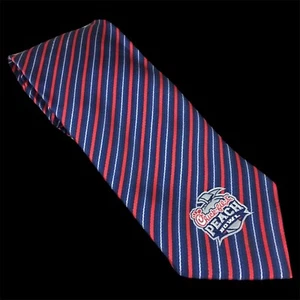 CHICK-FIL-A Men's Peach Bowl NCAA College Football Striped Silk Tie - Picture 1 of 7